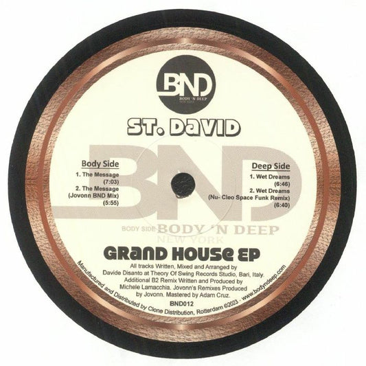 St David - Grand House EP [Body N Deep]