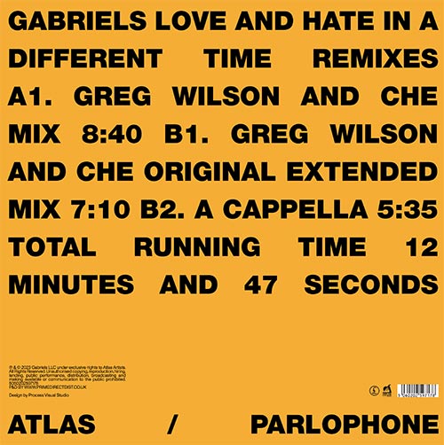 Gabriels - Love & Hate In a Different Time (Greg Wilson & Che Wilson Remixes)