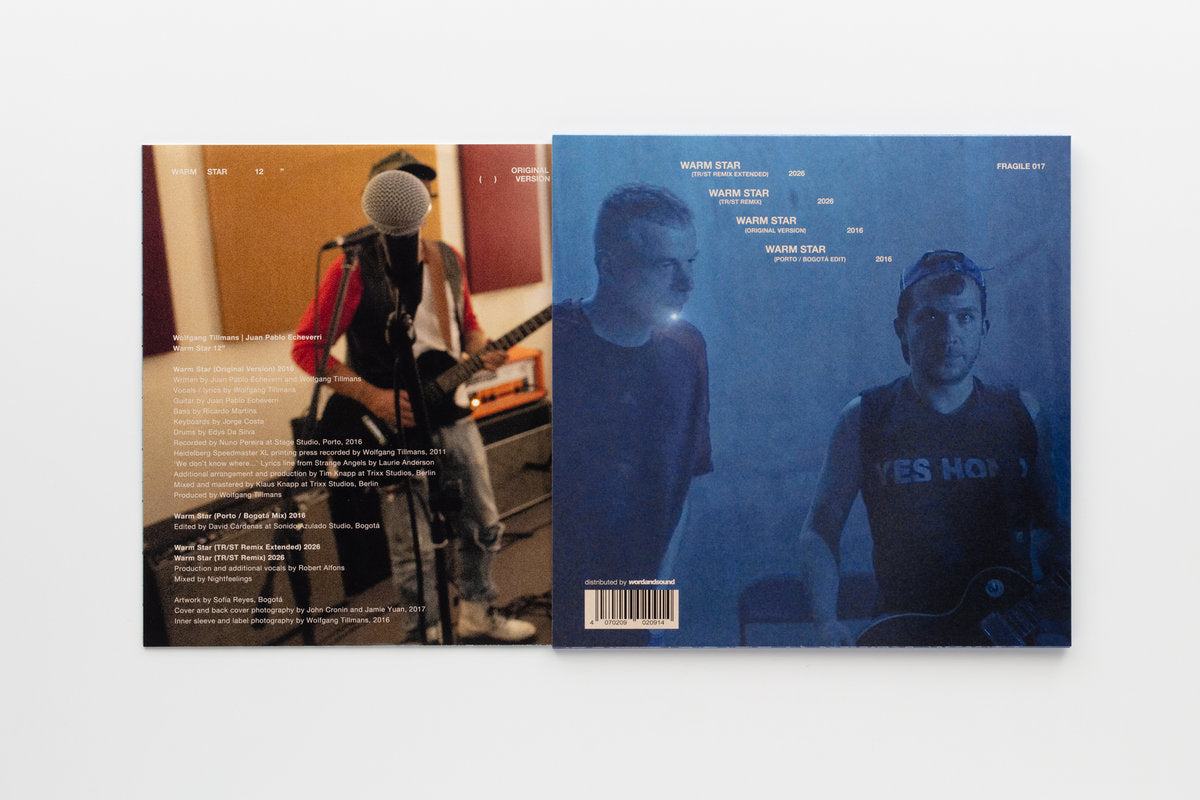 Wolfgang Tillmans & Juan Pablo Echeverri - Warm Star 12" (Incl. TR/ST Remixes) [Fragile]