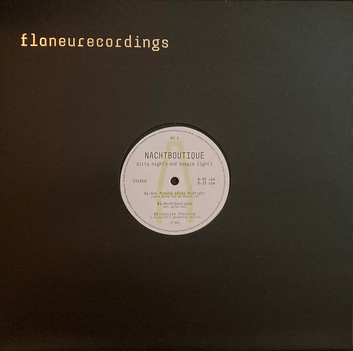 DJ Jauche - Nachtboutique - Dirty Nights and Boogie Lights [Flaneurecordings]