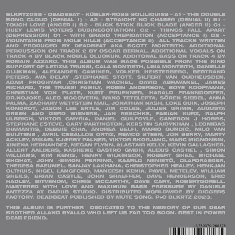 Deadbeat - Kübler-Ross Soliloquies (2LP/CD) [Preventa]