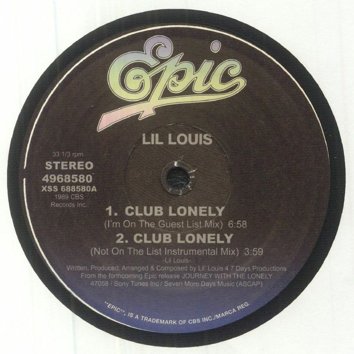 Lil Louis - Club Lonely (Mixes) [Epic]