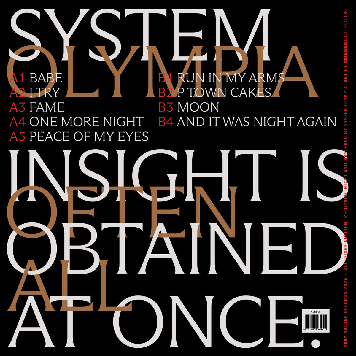 System Olympia - Double Climax LP [Okay Nature Records]