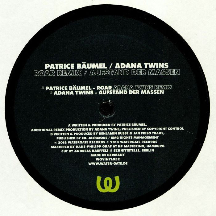 Patrice Baumel, Adana Twins - Roar Remix (2023 Repress) [Watergate]