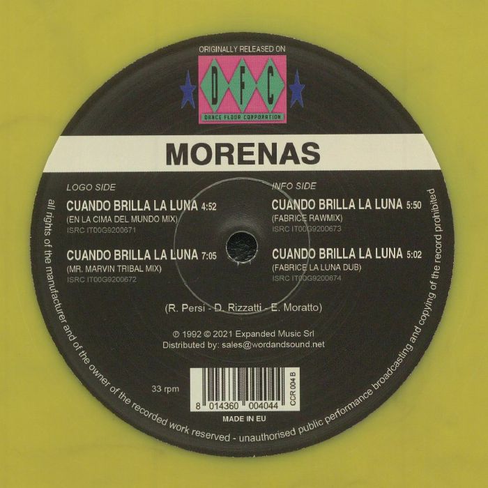 Morenas - Cuando Brilla La Luna [Club Culture Rarities]