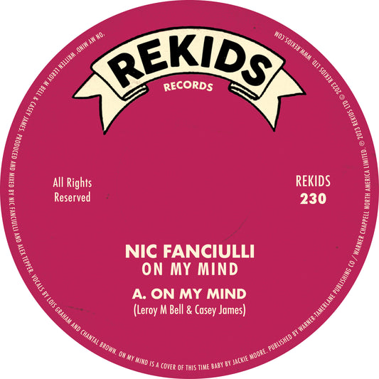 Nic Fanciulli - On My Mind [Rekids]