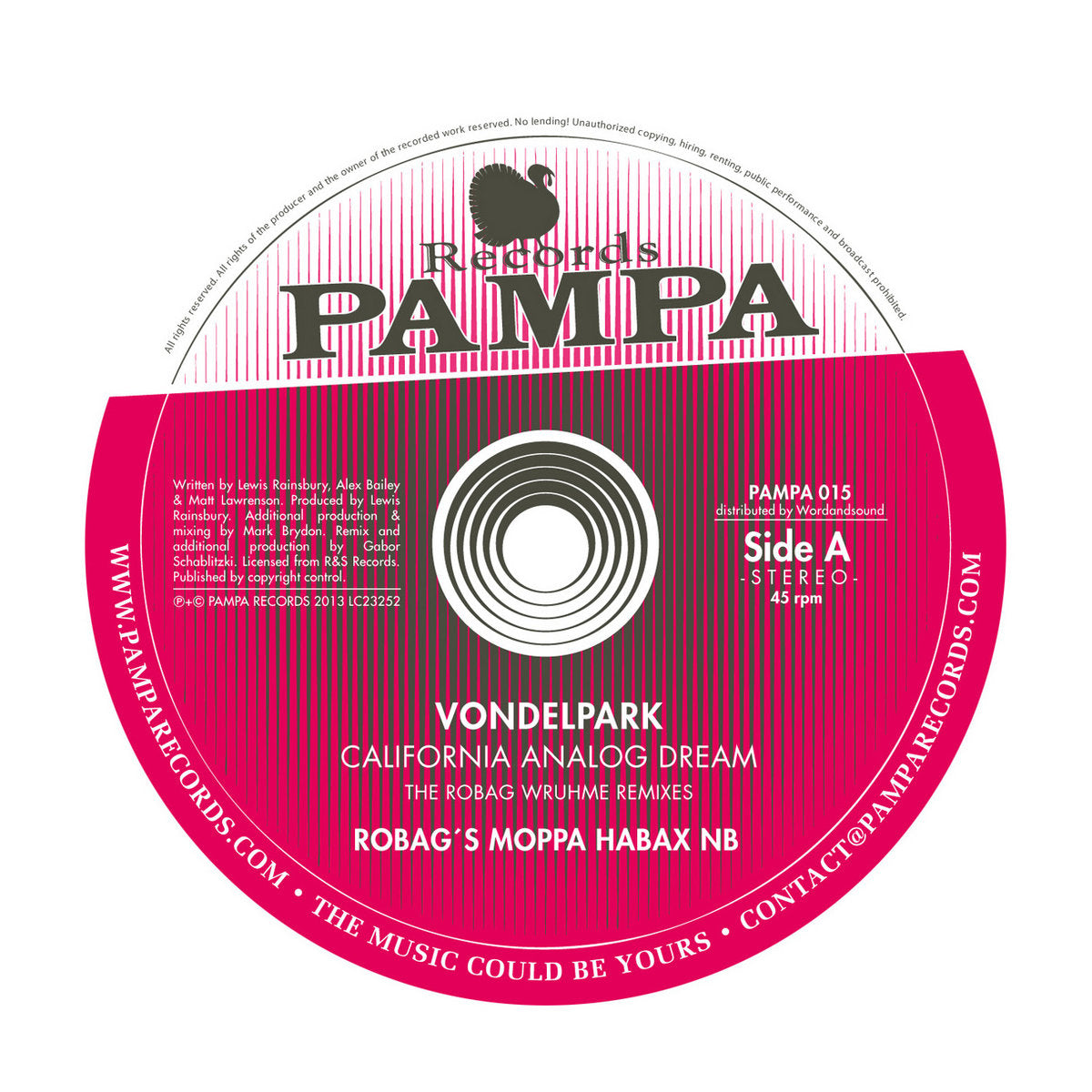 Vondelpark- California Analog Dream (The Robag Wruhme Remixes) [Pampa]