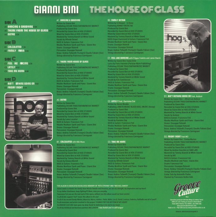 Gianni Bini - The House Of Glass (2LP) [Groove Culture]