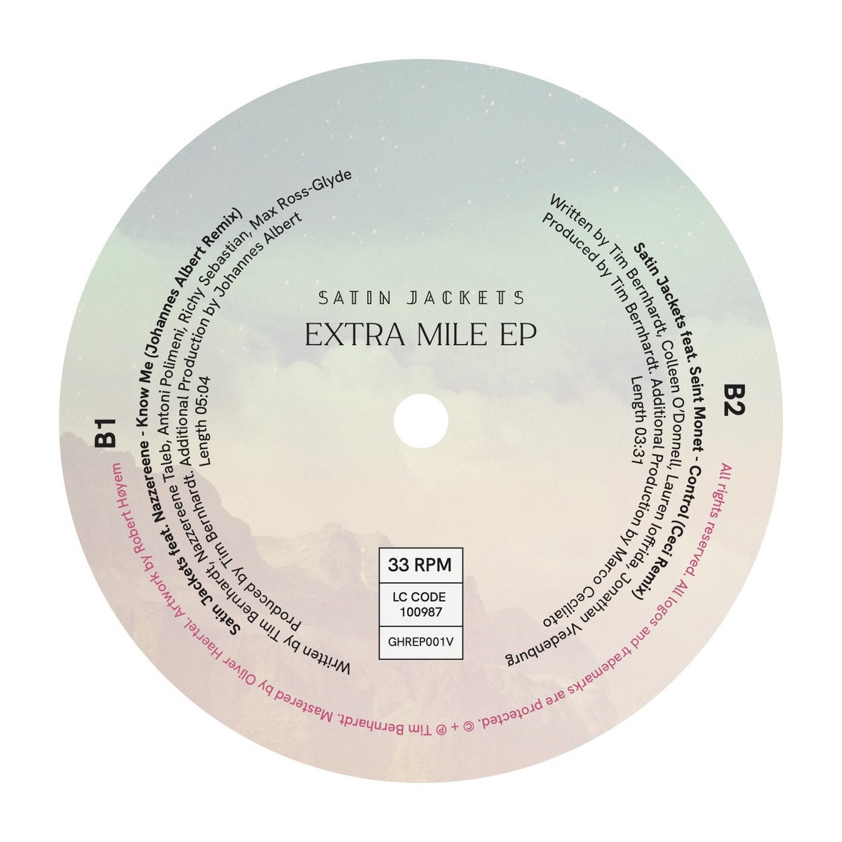 Satin Jackets - Extra Mile EP (Flashbaxx, Erobique, Johannes Albert & Ceci Remixes) [Golden Hour Recordings]