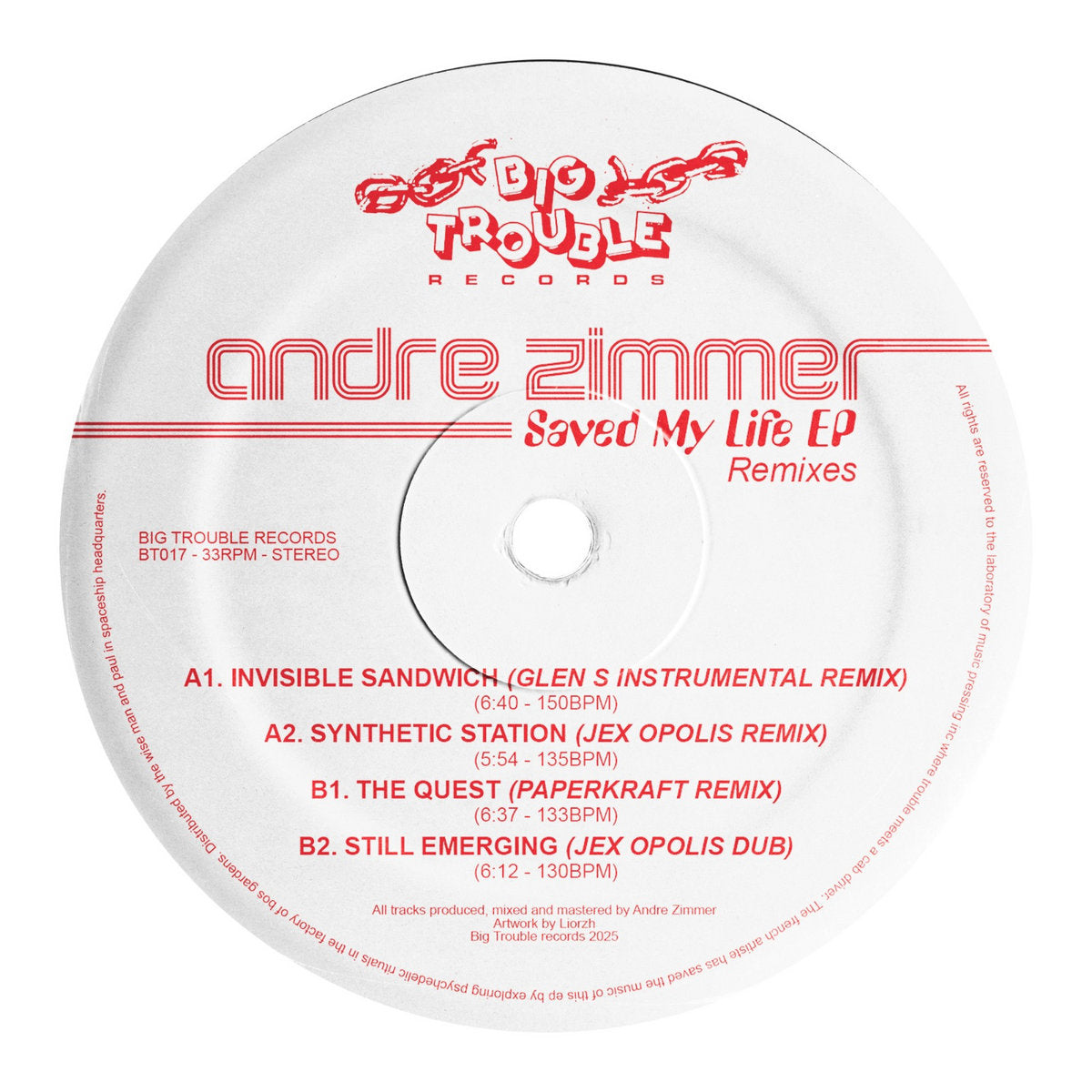 Andre Zimmer - Saved My Life (Remixes) [Big Trouble]