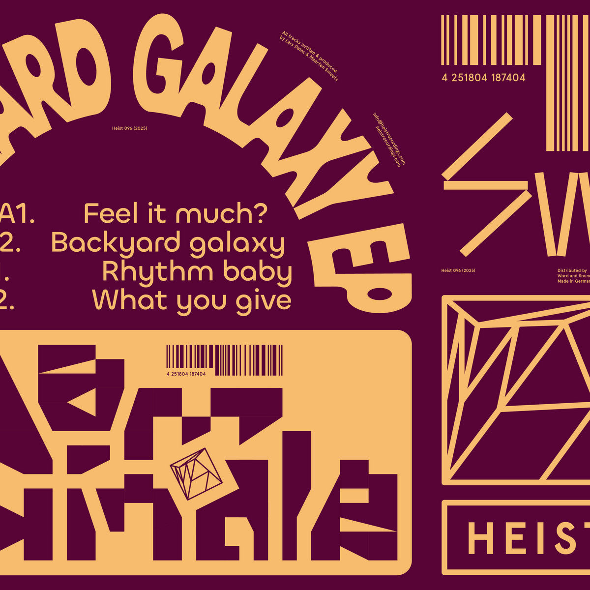Dam Swindle - Backyard galaxy EP [Heist Recordings]