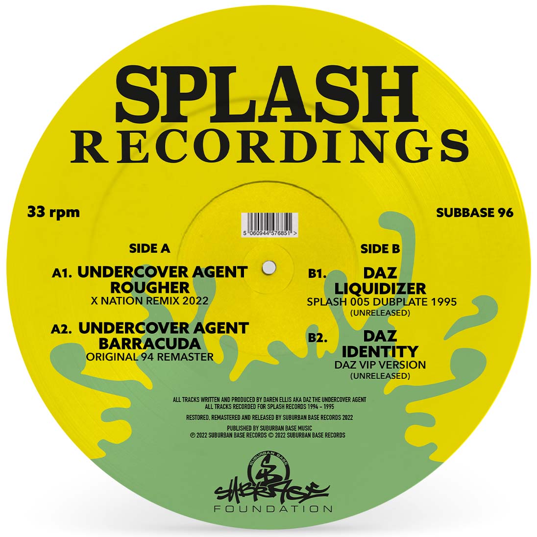 Undercover Agent / DAZ - Splash Recordings [Suburban Base Records]