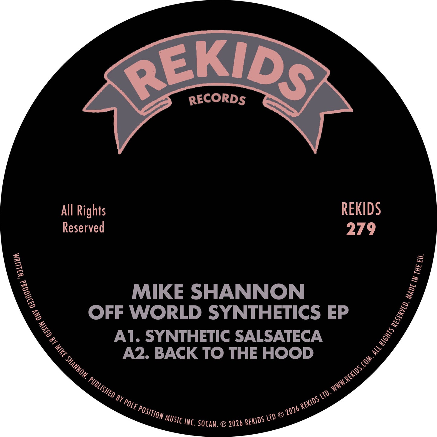 Mike Shannon - Off World Synthetics EP [Rekids]