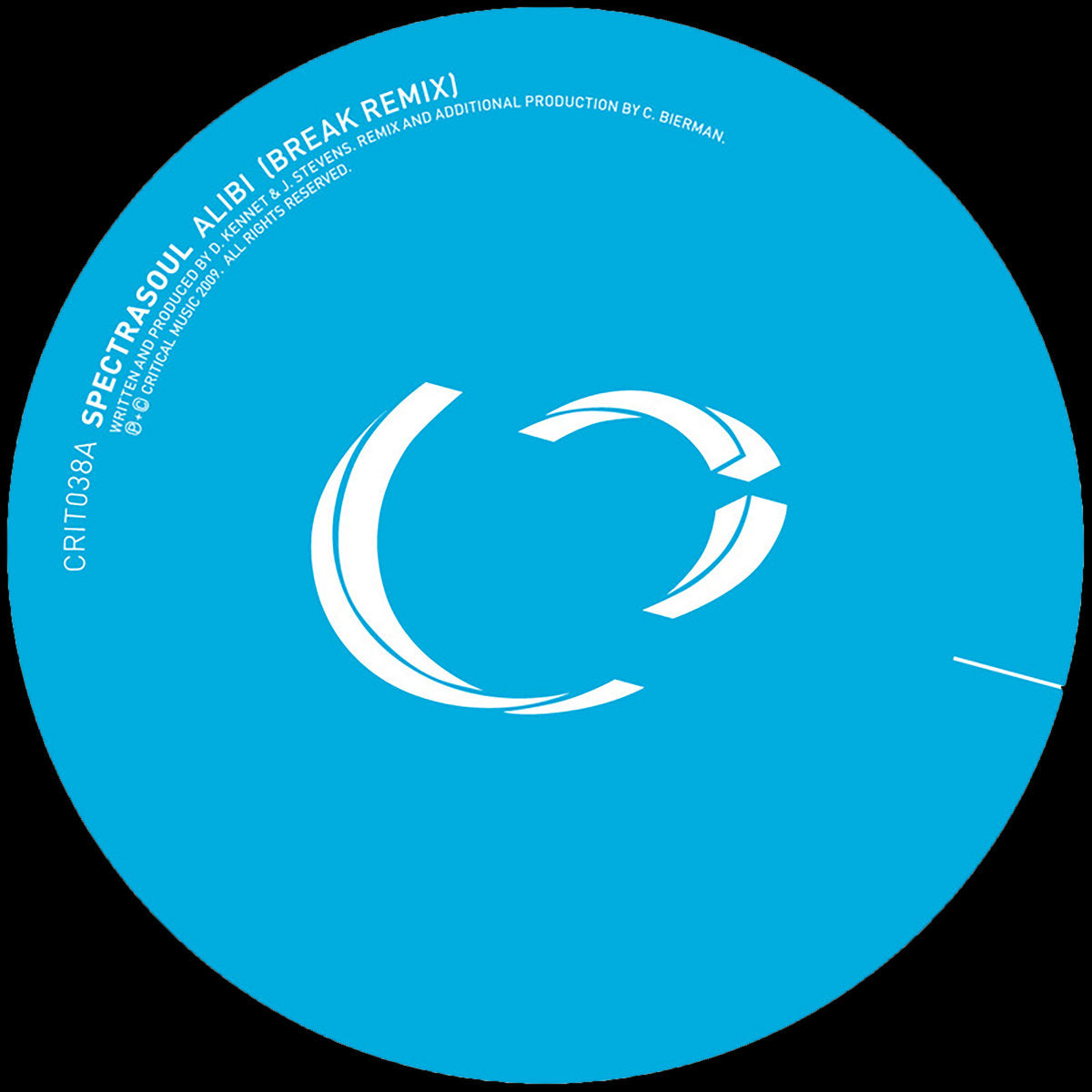 Spectrasoul remix Break - Alibi / Organiser [Critical Music]