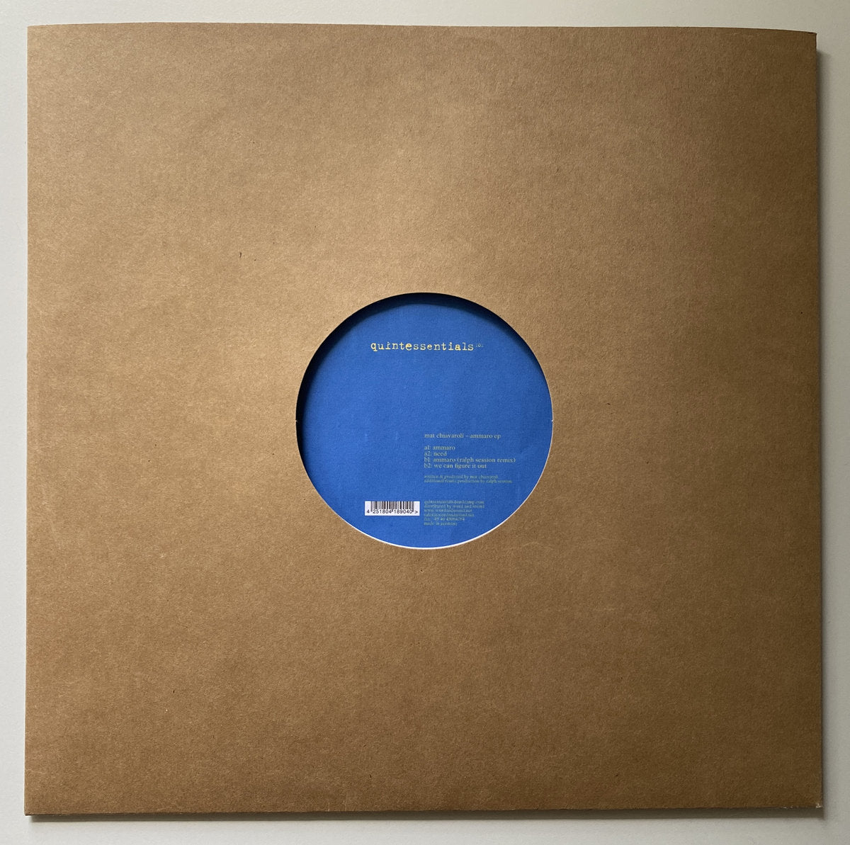 Mat Chiavaroli - Ammaro EP [Quintessentials]