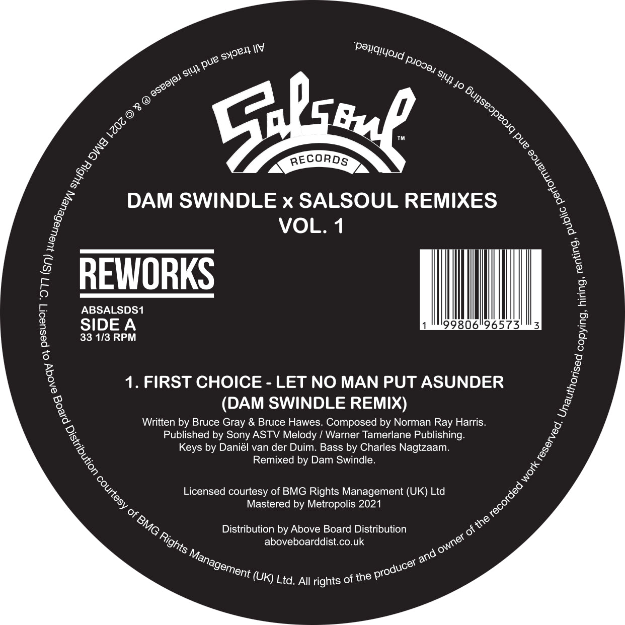 Kebekelektrik / First Choice - Dam Swindle x Salsoul Remixes Vol. 1 [Salsoul (BMG)]