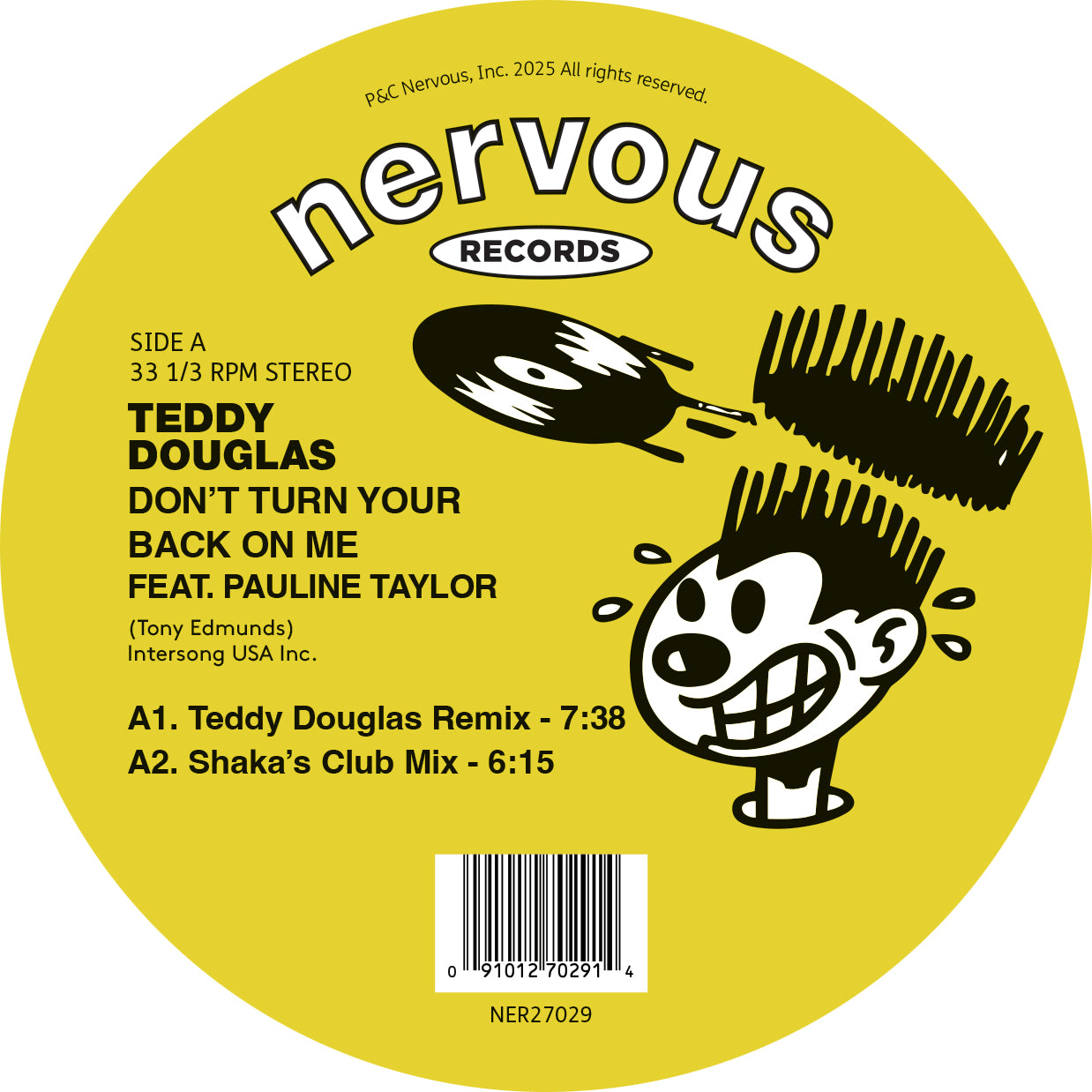 Teddy Douglas - Don't Turn Your Back On Me [Nervous Records]