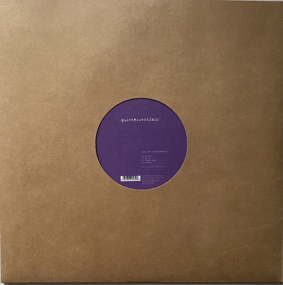 Andy Ash - Silent Planet EP [Quintessentials]