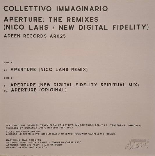Collettivo Immaginario – Aperture: The Remixes (Nico Lahs / New Digital Fidelity) [Adeen]