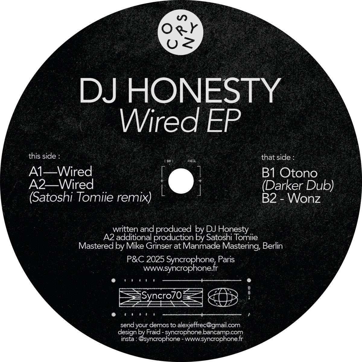 DJ Honesty - Wired EP (Incl.Satoshi Tomiie Remix) [Syncrophone]