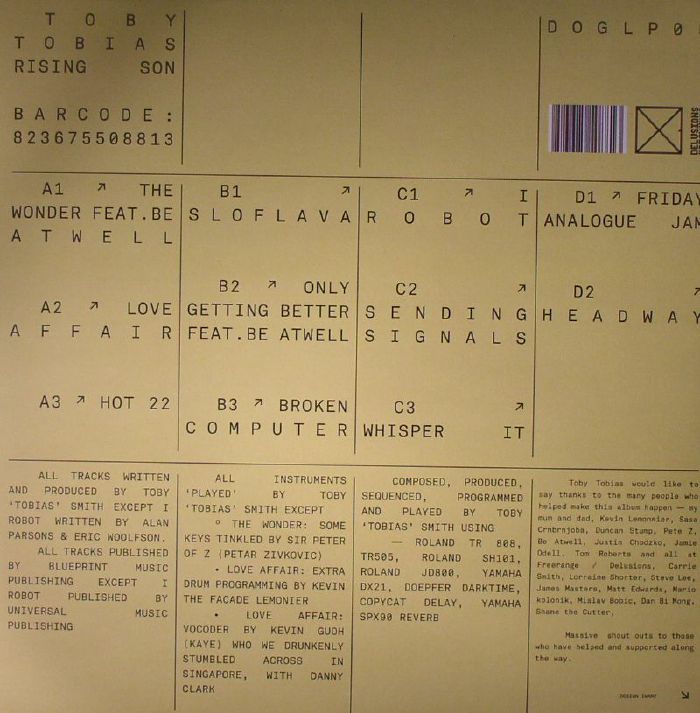 Toby Tobias - Rising Son (2LP) [Delusions Of Grandeur]