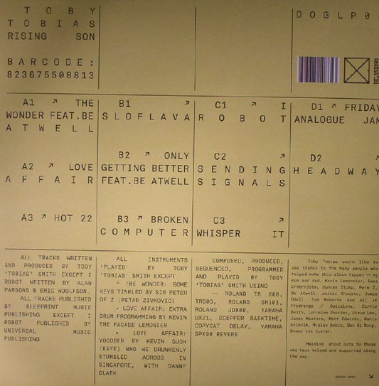 Toby Tobias - Rising Son (2LP) [Delusions Of Grandeur]