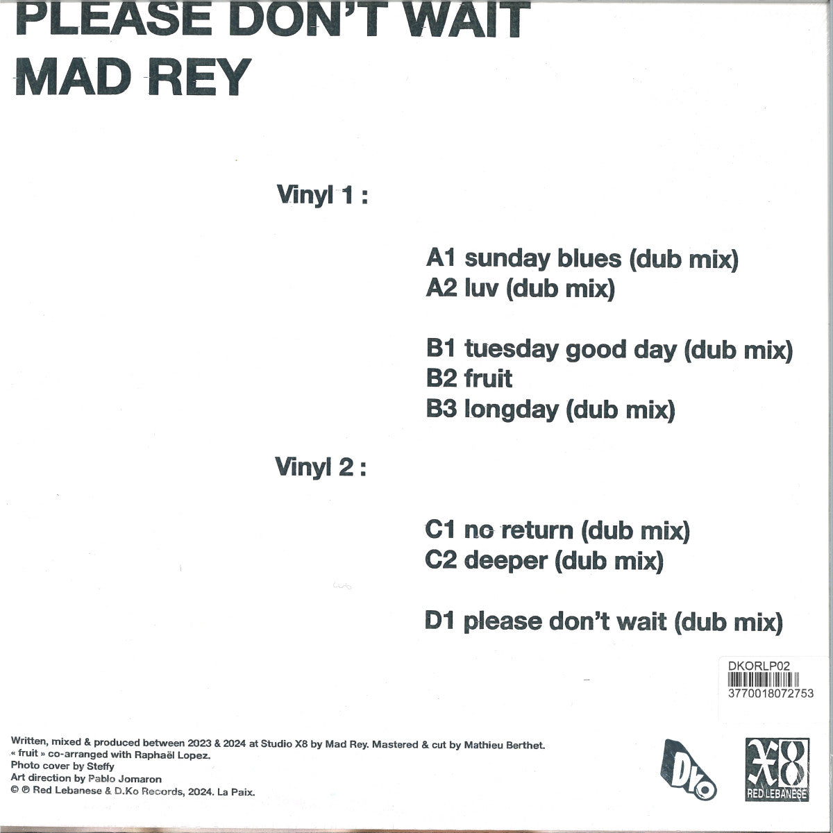 Mad Rey - Please Don't Wait (2LP) [D.KO Records]