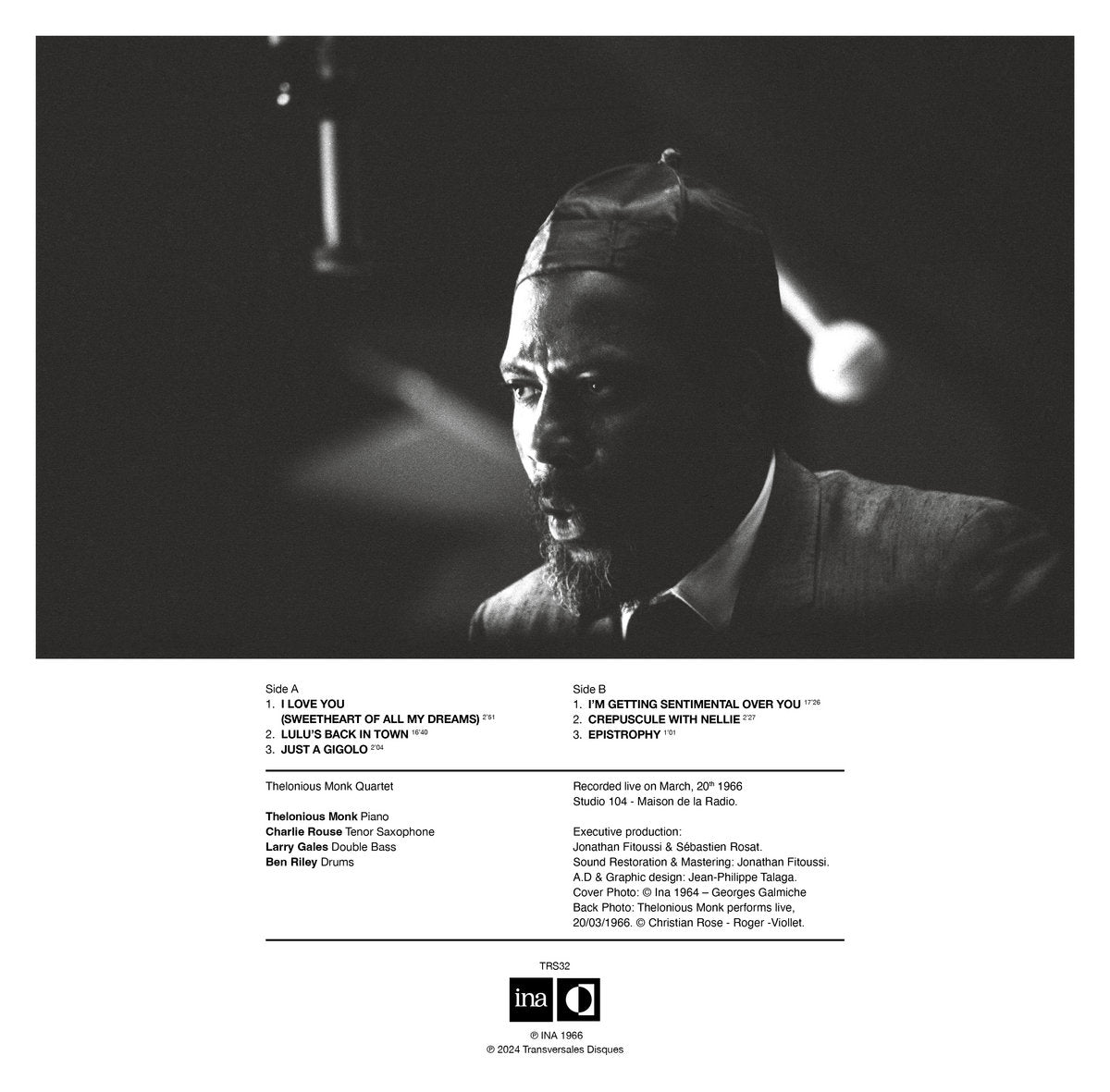Thelonious Monk - Live in Paris (1966) [Transversales Disques]