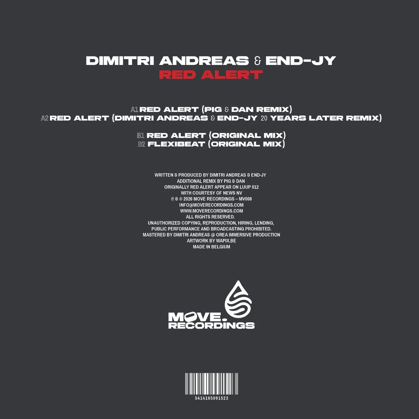 Dimitri Andreas & End-Jy - Red Alert (Incl. Pig&Dan Remix) [Move Recordings]