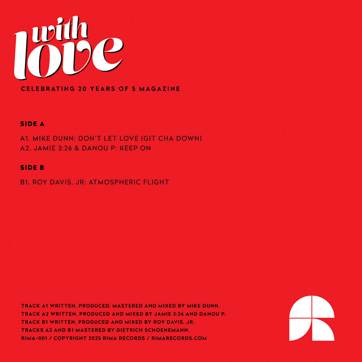 Mike Dunn / Roy Davis Jr / Jamie 326 / Danou P - With Love: Celebrating 20 Years of 5 Magazine