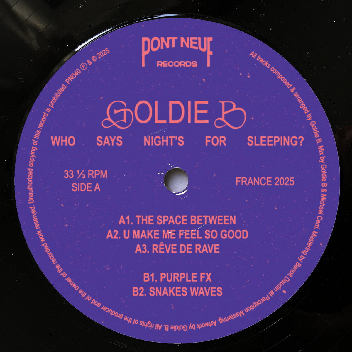 Goldie B - Who Says Night’s For Sleeping? [Pont Neuf Records]