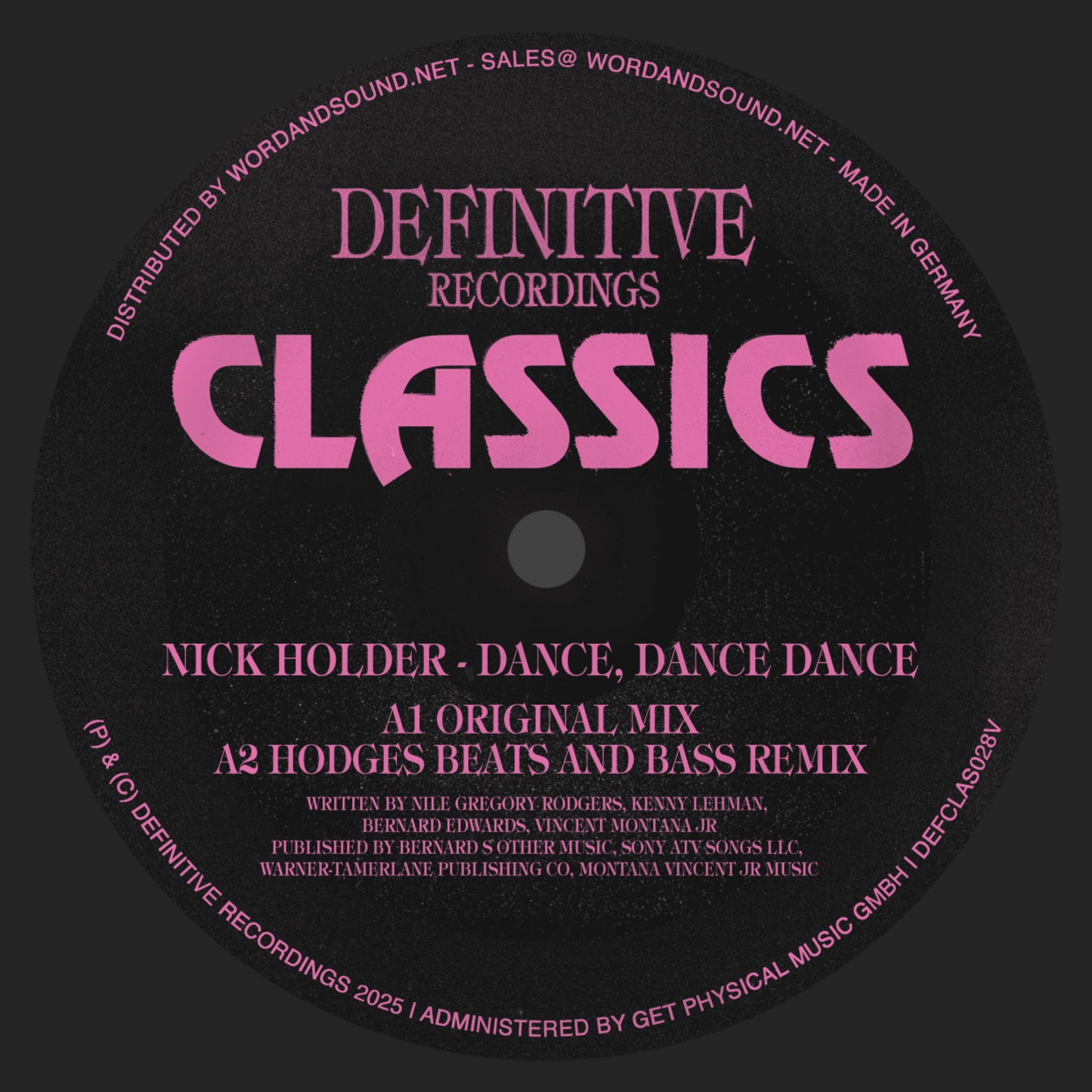Nick Holder - Dance, Dance, Dance [Definitive Recordings]