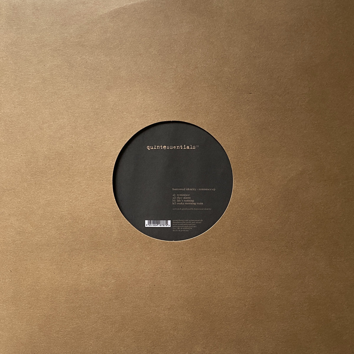 Borrowed - Identity Reminisce EP [Quintessentials]