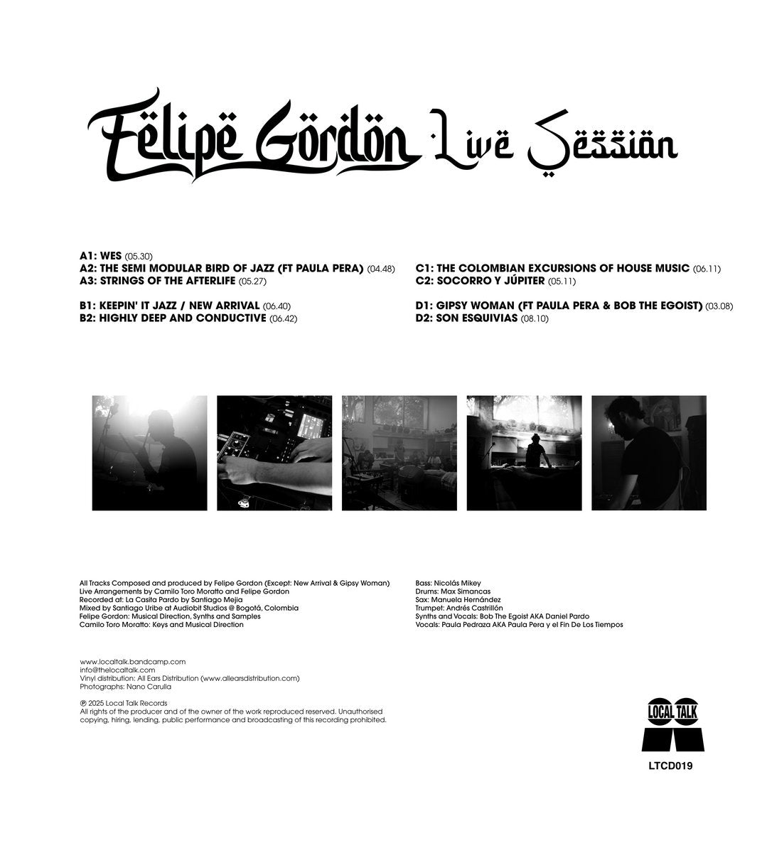 Felipe Gordon - Live Session (2LP) [Local Talk]