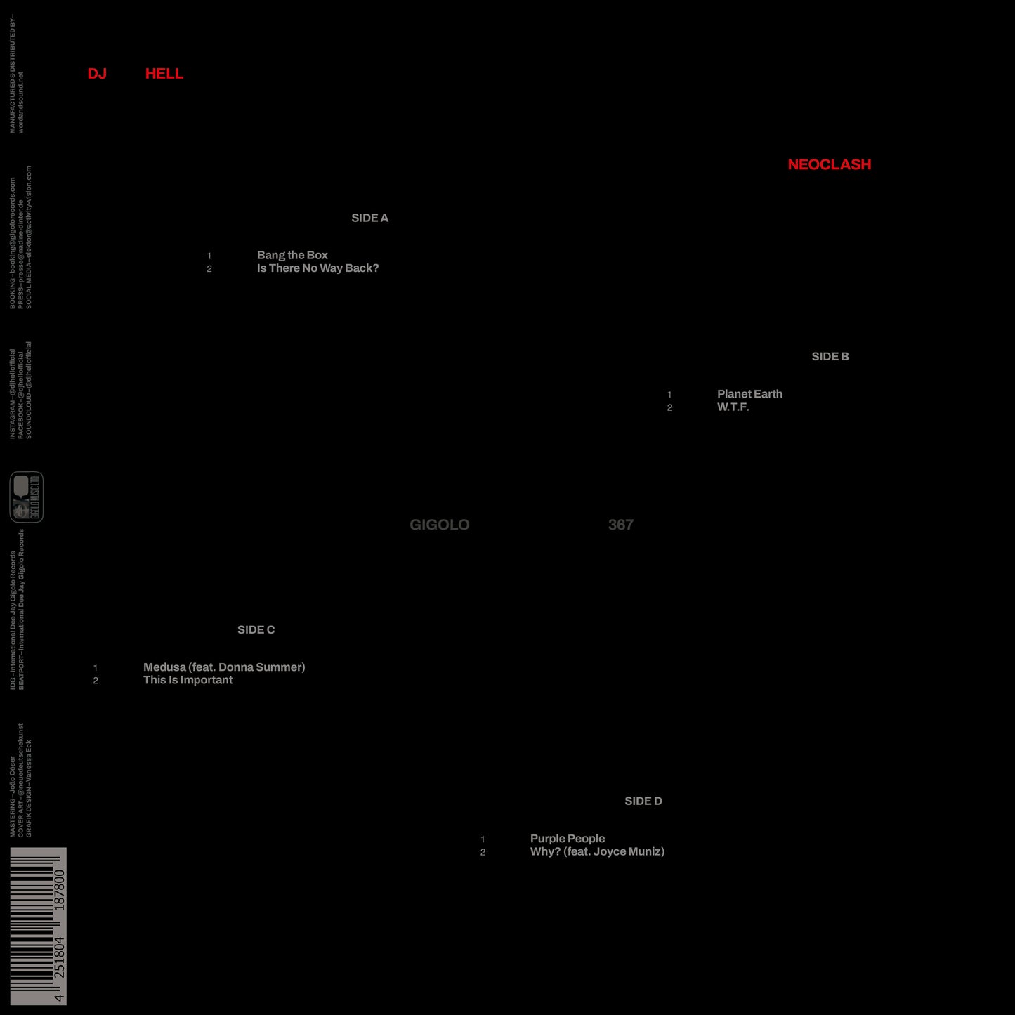 Dj Hell - Neoclash (2LP) [International Deejay Gigolo Records]