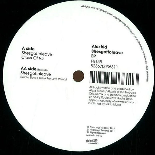Alexkid - Shesgottoleave EP (Incl. Radio Slave Remix) [Freerange Records]