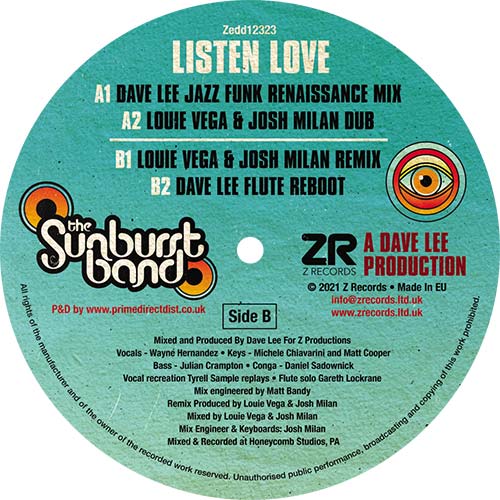 The Sunburst Band - Listen Love (Dave Lee & Louie Vega Mixes) [Z Records]