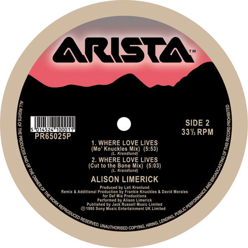 Alison Limerick - Where Love Lives [Arista]