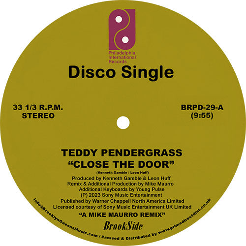 Teddy Pendergrass - Close The Door / Only You (The Mike Maurro Remixes) [Brookside Music]