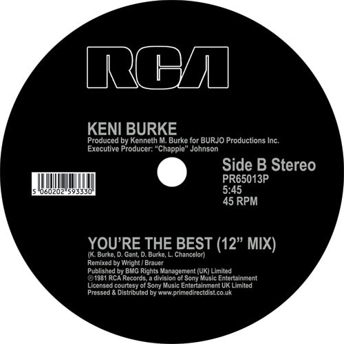 Keni Burke - Risin' to the Top / You're the Best (12 Inch Mix) [RCA]