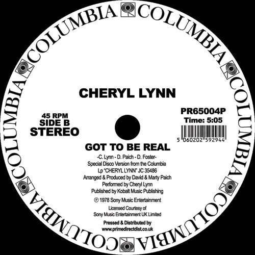 Cheryl Lynn - You Saved My Day / Got to Be Real [Columbia Disco Series]