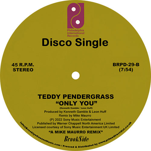 Teddy Pendergrass - Close The Door / Only You (The Mike Maurro Remixes) [Brookside Music]