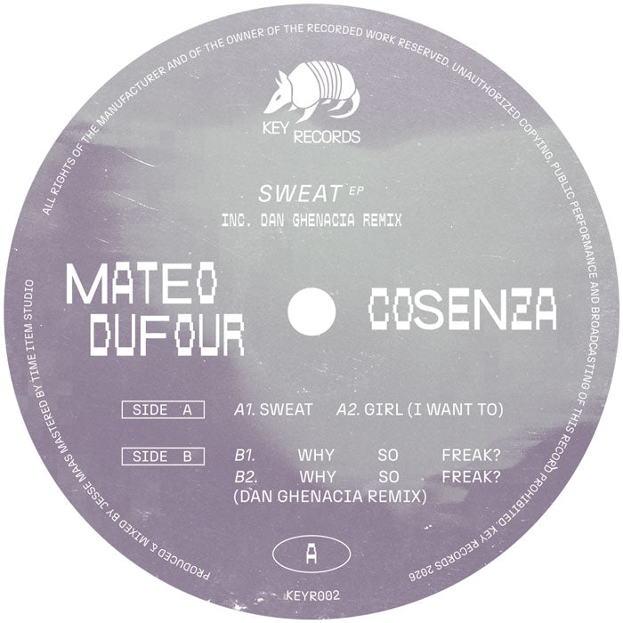 Mateo Dufour & Cosenza - Sweat EP (Incl. Dan Ghenacia Remix) [Key Records]