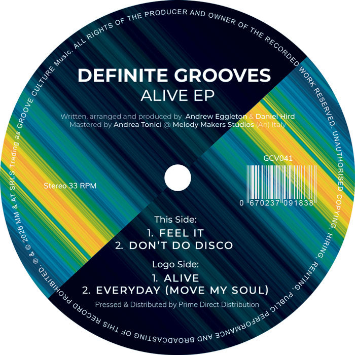 Definite Grooves - Alive EP [Groove Culture]