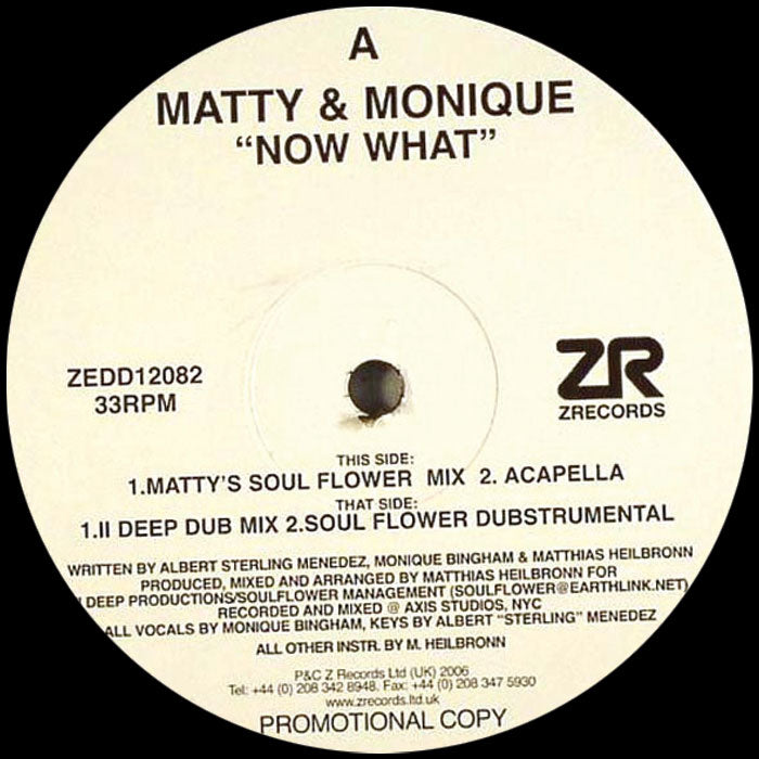Matty & Monique - Now What [Z Records]