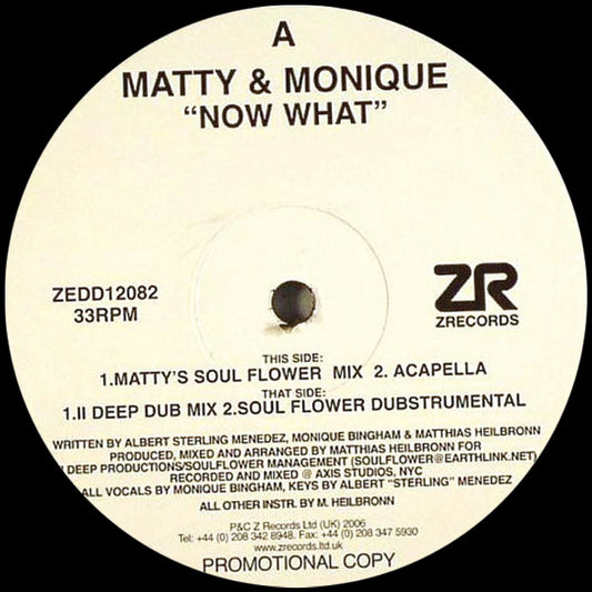 Matty & Monique - Now What [Z Records]
