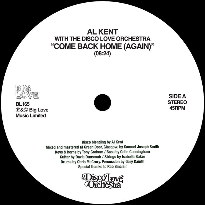 Al Kent with The Disco Love Orchestra - Come Back Home (Again) [Big Love]
