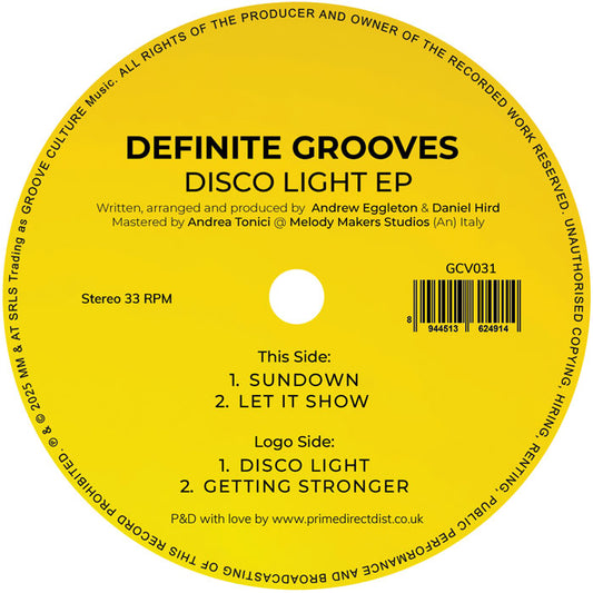 Definite Grooves - Disco Light EP [Groove Culture]