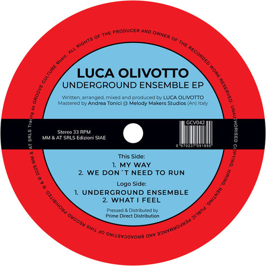 Luca Olivotto - Underground Ensemble EP [Groove Culture]
