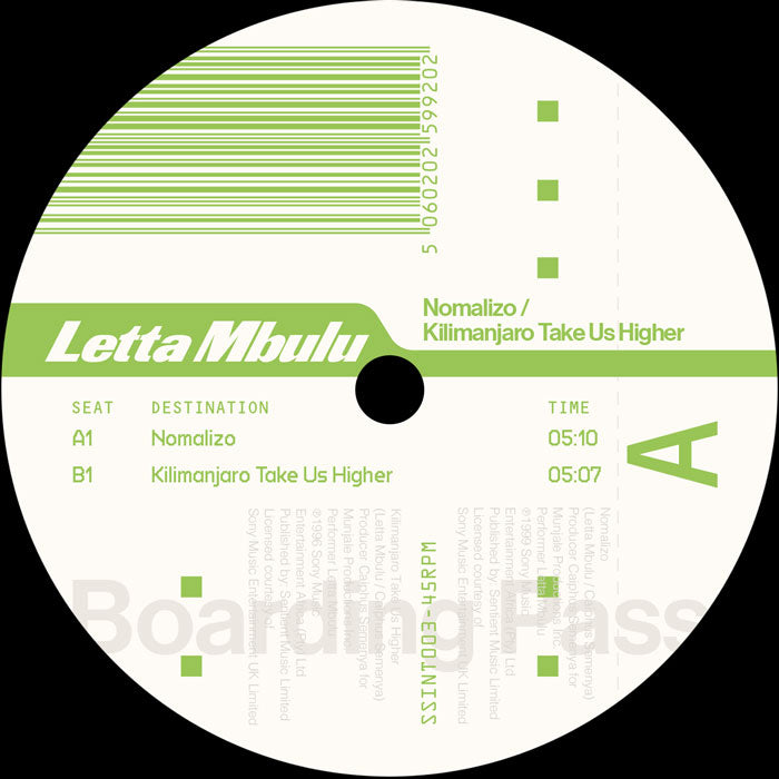 Letta Mbulu - Nomalizo / Kilimanjaro Take Us Higher [South Street International]